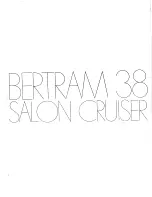 Bertram 38 Salon Cruiser Owner'S Manual preview