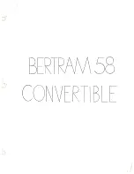 Bertram 58 convertible Owner'S Manual preview