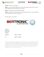 Предварительный просмотр 12 страницы BERTRONIC BERMOND Everest Sporty Manual