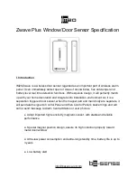 BeSense IM20 Zwave Installation Manual предпросмотр