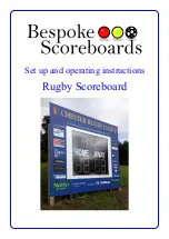 Bespoke Rugby Scoreboard Set Up And Operating Instructions Manual предпросмотр