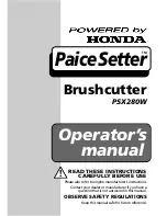 Bessertrim PaiceSetter PSX280W Operator'S Manual preview