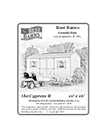 Best Barns Cypress R Assembly Book preview
