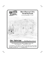 Предварительный просмотр 1 страницы Best Barns Fairview 12x12 Assembly Book