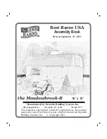 Preview for 1 page of Best Barns Meadowbrook-R 16x10 Assembly Book