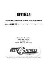 Preview for 8 page of Best Fitness BFFID25 Owner'S Manual