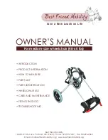 Предварительный просмотр 1 страницы Best Friend Mobility medium-size wheelchair Owner'S Manual