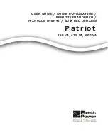 Best Power Patriot 250 VA User Manual preview