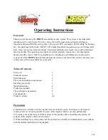 Preview for 1 page of Best Automobile security system Operating Instructions Manual