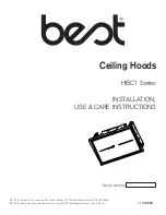 Best HBC1 Installation Use & Care Instructions preview