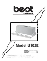 Preview for 1 page of Best Range Hood U102E Product Manual