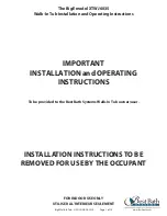 Bestbath BigE XTWJ6035 Installation And Operating Instructions Manual preview