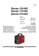 Preview for 1 page of bester 155-ND Operator'S Manual