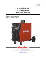 bester MAGSTER 380 Operator'S Manual preview