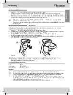 Предварительный просмотр 5 страницы Bestron AF727 Instruction Manual