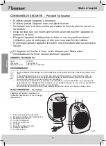 Предварительный просмотр 12 страницы Bestron AFH101 Instruction Manual