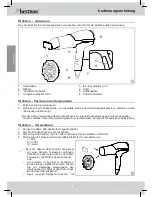 Preview for 12 page of Bestron AHD200P Instruction Manual