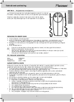 Предварительный просмотр 5 страницы Bestron AHM2003 Instruction Manual