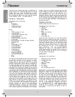 Предварительный просмотр 8 страницы Bestron APZ400 Instruction Manual