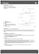 Предварительный просмотр 6 страницы Bestron AWK2200CO Instruction Manual