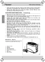 Preview for 8 page of Bestron AYT600 Instruction Manual