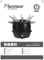Bestron BLACK&WOOD AFD850BW Instruction Manual preview