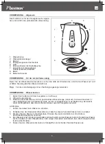 Предварительный просмотр 6 страницы Bestron BREAKFAST CLUB AWK1700Z Instruction Manual