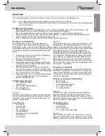 Предварительный просмотр 7 страницы Bestron DHY1705 Instruction Manual