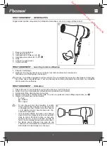 Preview for 9 page of Bestron Pink Flamingo AHD2200M Instruction Manual
