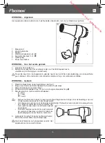 Preview for 14 page of Bestron Pink Flamingo AHD2200M Instruction Manual