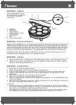 Предварительный просмотр 5 страницы Bestron SWEET DREAMS ACC217P Instruction Manual