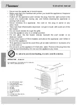 Preview for 16 page of Bestron WINTER WARM AFH218 Instruction Manual