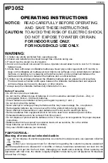 Preview for 1 page of Bestway 3052 Operating Instructions Manual