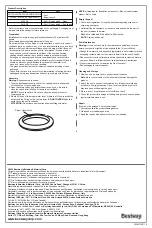 Предварительный просмотр 2 страницы Bestway 52179E Owner'S Manual