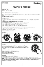 Bestway P5803 Owner'S Manual preview