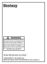 Preview for 1 page of Bestway WAVEBREAK KAYAK 1426289 Owner'S Manual