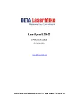 Beta LaserMike LaserSpeed LS9000 Operator'S Manual предпросмотр