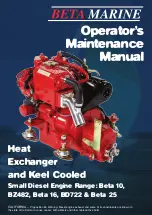 Beta Marine BD722 Operator'S  Maintenance Manual предпросмотр