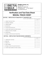 Preview for 121 page of Beta Max MAXIAL TRACK HOIST Use And Maintenance Instruction Manual