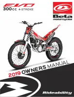 Beta Motorcycles EVO 300cc 4T 2019 Owner'S Manual предпросмотр