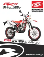 Предварительный просмотр 1 страницы Beta Motorcycles RR-S 350 2019 Owner'S Manual