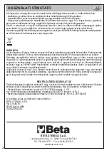 Preview for 28 page of Beta 018380122 Instructions For Use Manual