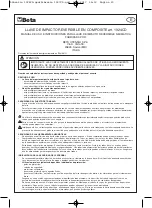 Предварительный просмотр 23 страницы Beta 019240007 Operation Manual And Instructions