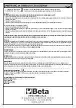 Предварительный просмотр 72 страницы Beta 019310010 Operation Manual And Instructions