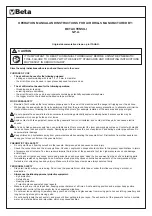 Preview for 3 page of Beta 019320004 Operation Manual And Instructions