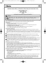 Предварительный просмотр 15 страницы Beta 019370161 Operation Manual And Instructions