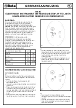 Preview for 11 page of Beta 1467E Operating And Maintenance Manual