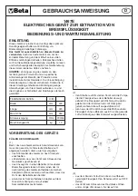 Preview for 14 page of Beta 1467E Operating And Maintenance Manual