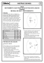 Preview for 17 page of Beta 1467E Operating And Maintenance Manual