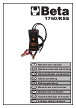 Предварительный просмотр 1 страницы Beta 1760/RSE Operation Manual And Instructions